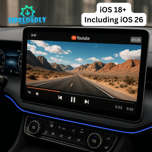 What app can I watched videos on CarPlay with iOS 18