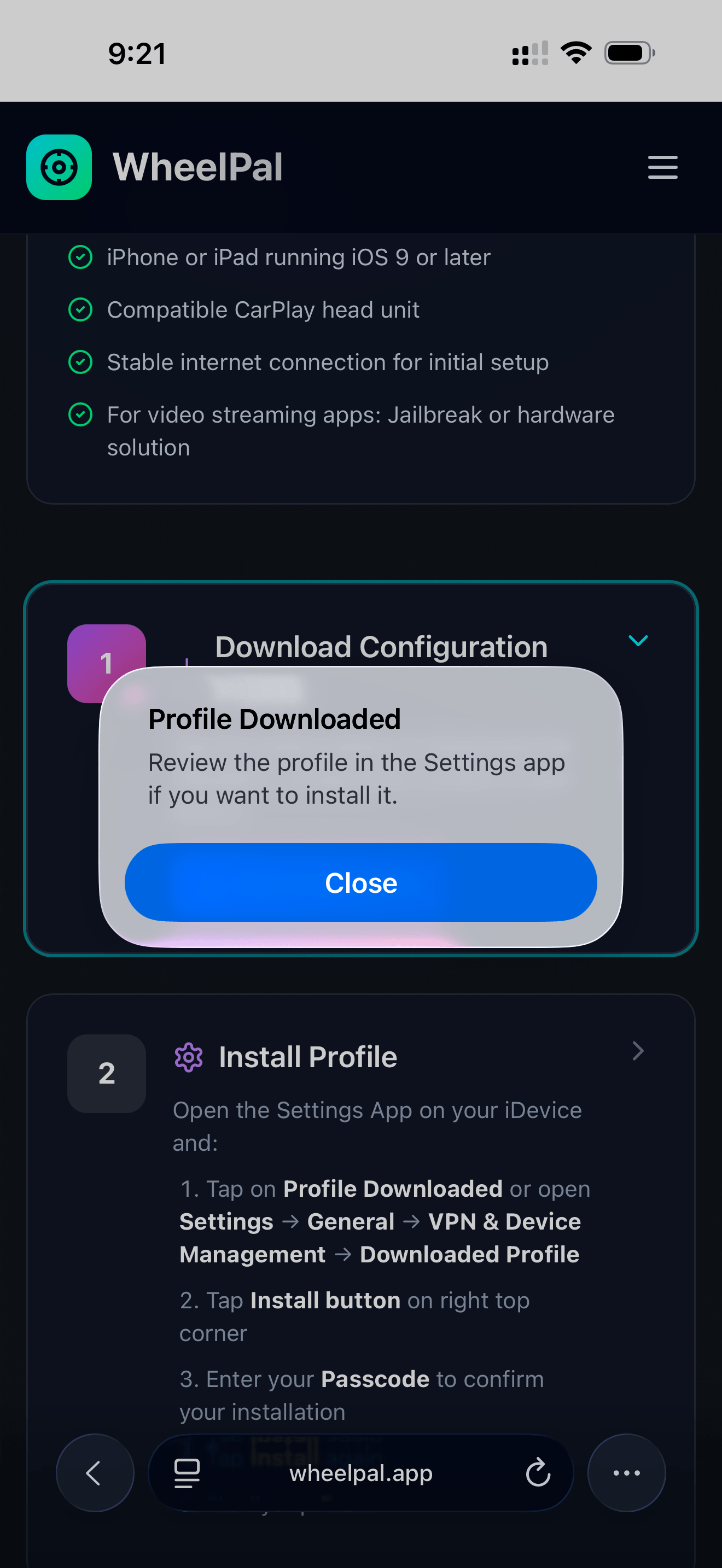 profile-downloaded-confirmation